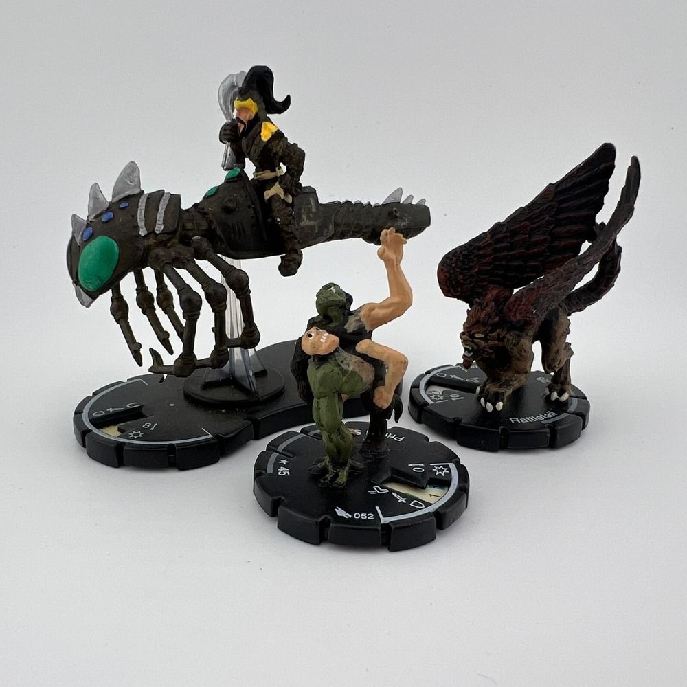 Mage Knight WizKids Miniatures Lot of 3 Primal Shifter Rattletail 2001